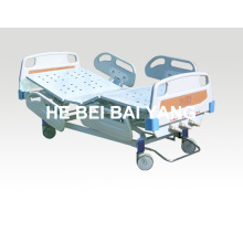 A-34 bewegliches Drei-Funktions-Handbuch Krankenhausbett mit ABS Bett Kopf